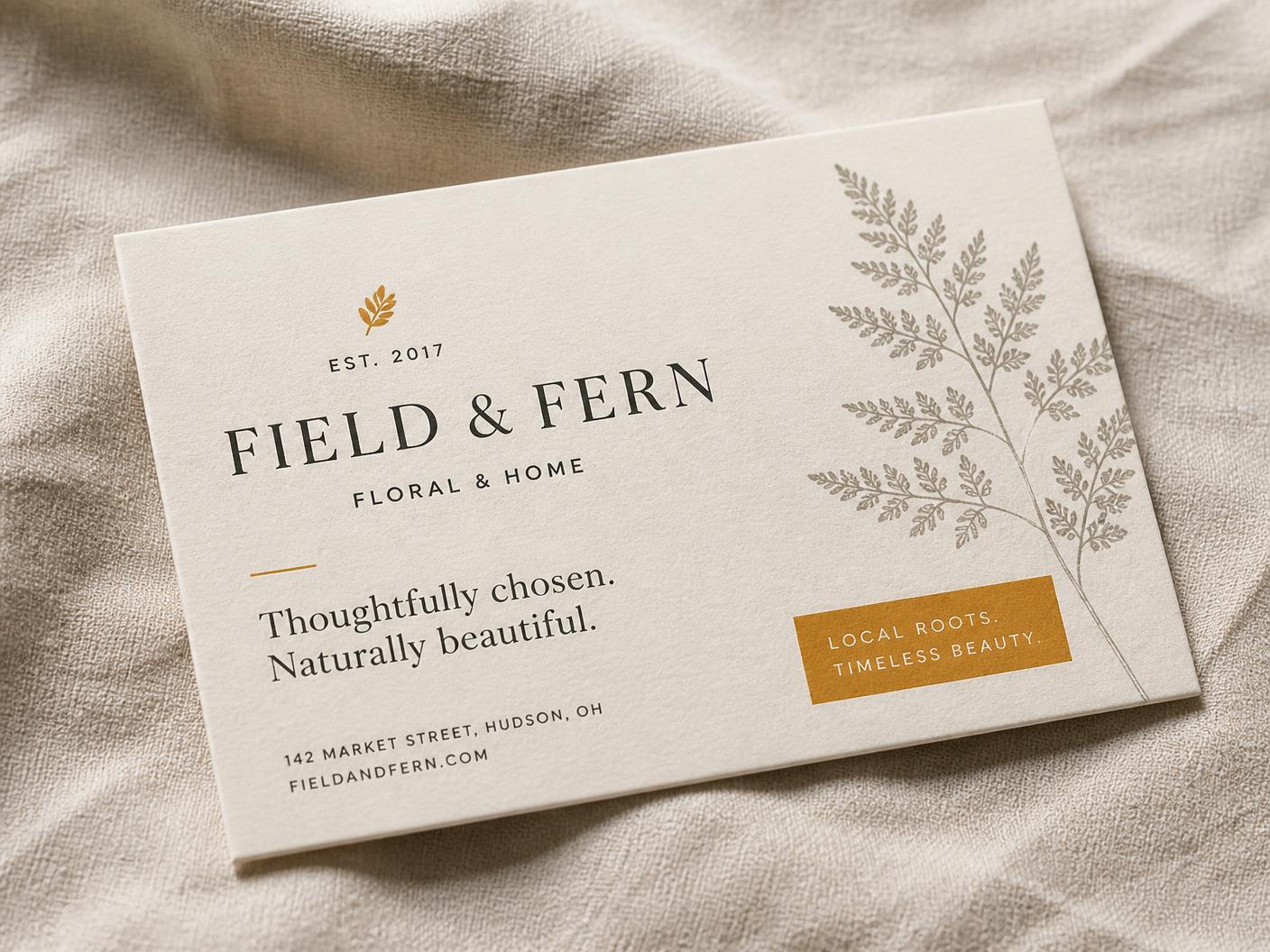 Printed direct-mail postcard designed for one local business